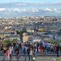 Panoramic views of Paris from the foot of Sacre-Coeur